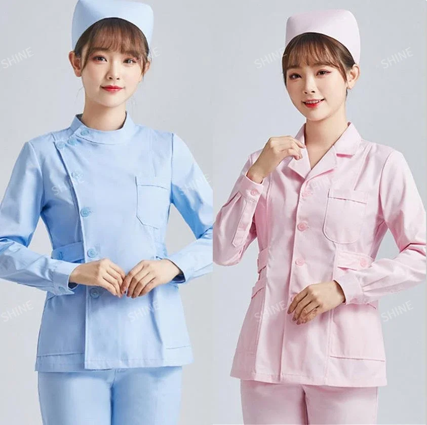 Branco manga curta uniforme médico rosa esfrega uniformes mulheres pet grooming clínica roupas de enfermagem workwear enfermeira esfrega trabalho