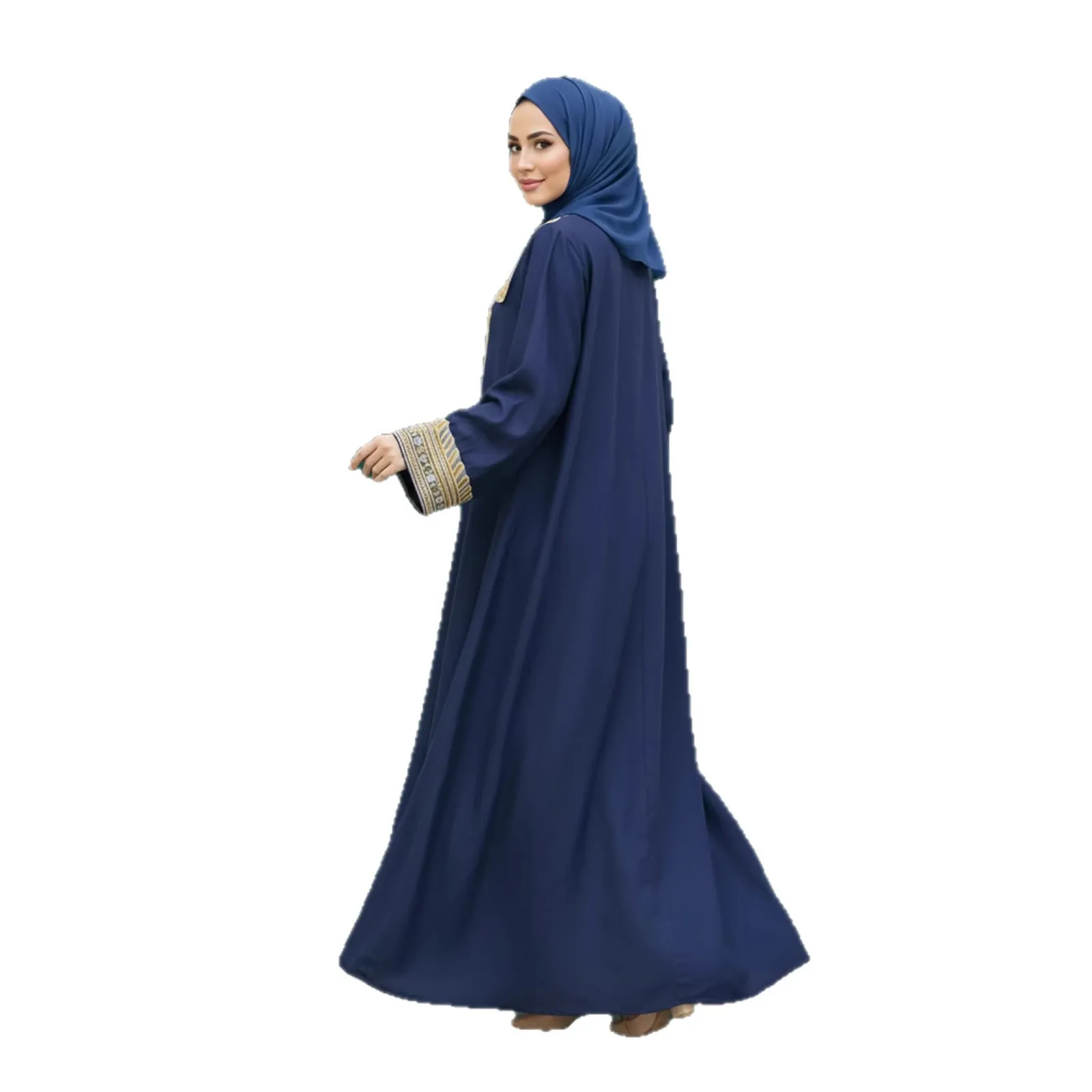 

Праздничное платье-абайя с пайетками и вышивкой в дубайском стиле, длинное макси-платье для мусульманок, исламская джалабия, женское длинное платье для вечеринок, Vestidos