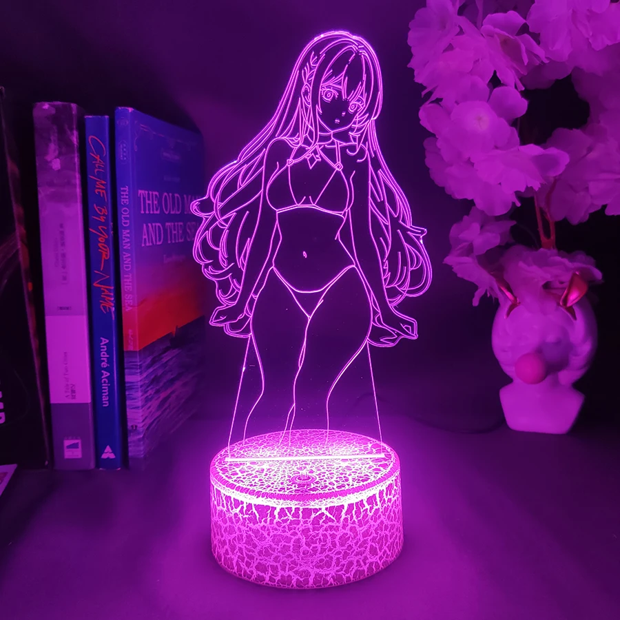 hot sexy action figures anime light mens bedroom decoration nightlight gaming room pc rgb figure lighting decor cute table lamp