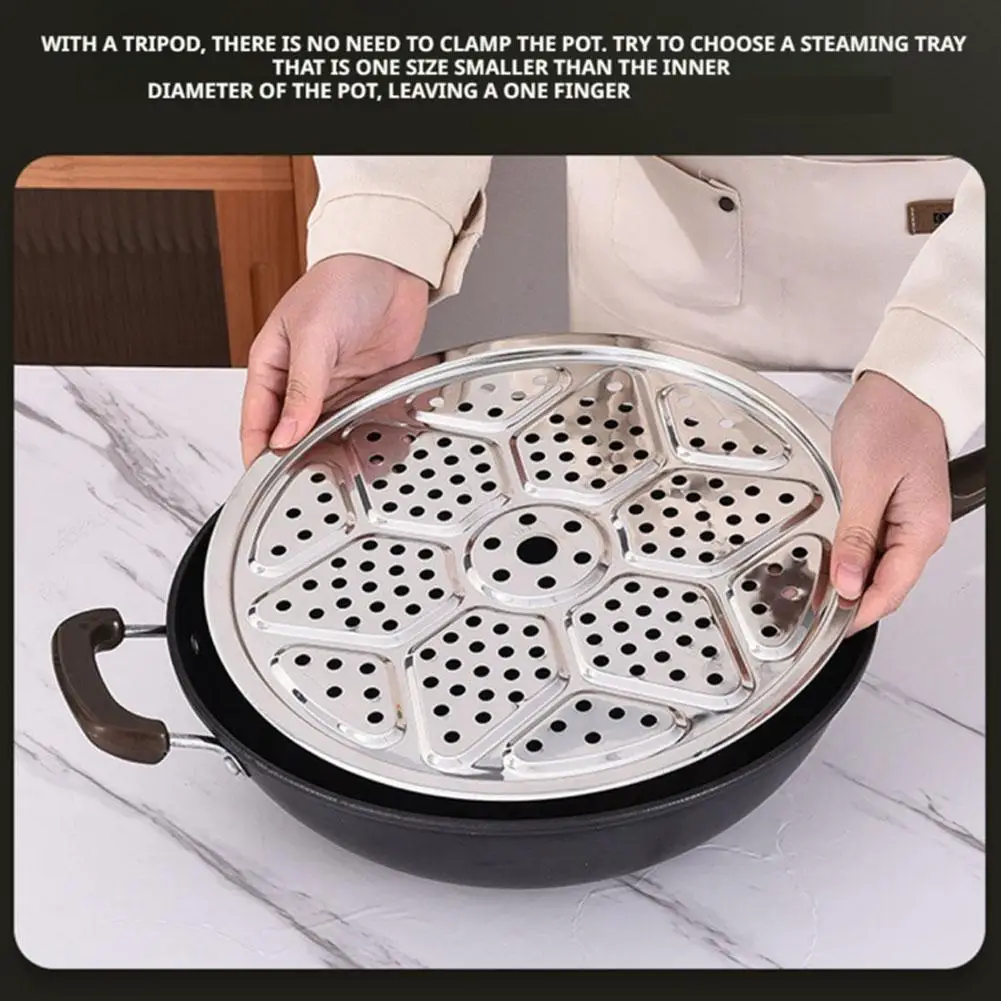 

32CM 2Pcs Stainless Steel Thickened Steaming Rack Detachable Steamer Slices Tool Multi-function Kitchen Foot Corrosion-resi F8M0