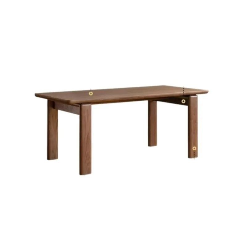 

Solid wood dining table, black walnut dining table, simple modern log desk
