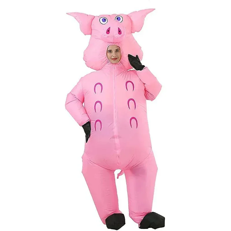 Bambini Adulto uomo Maiale Costume Gonfiabile ragazzi ragazza festa cosplay vestito divertente anime fantasia vestito di Halloween per donna M13