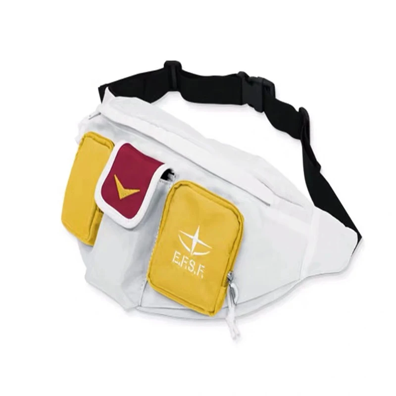 Japanese Waist Bag Gundam RX-78-2 Canvas Messenger Bag Portable Anime Cosplay Multifunction Travel Bag Knapsack