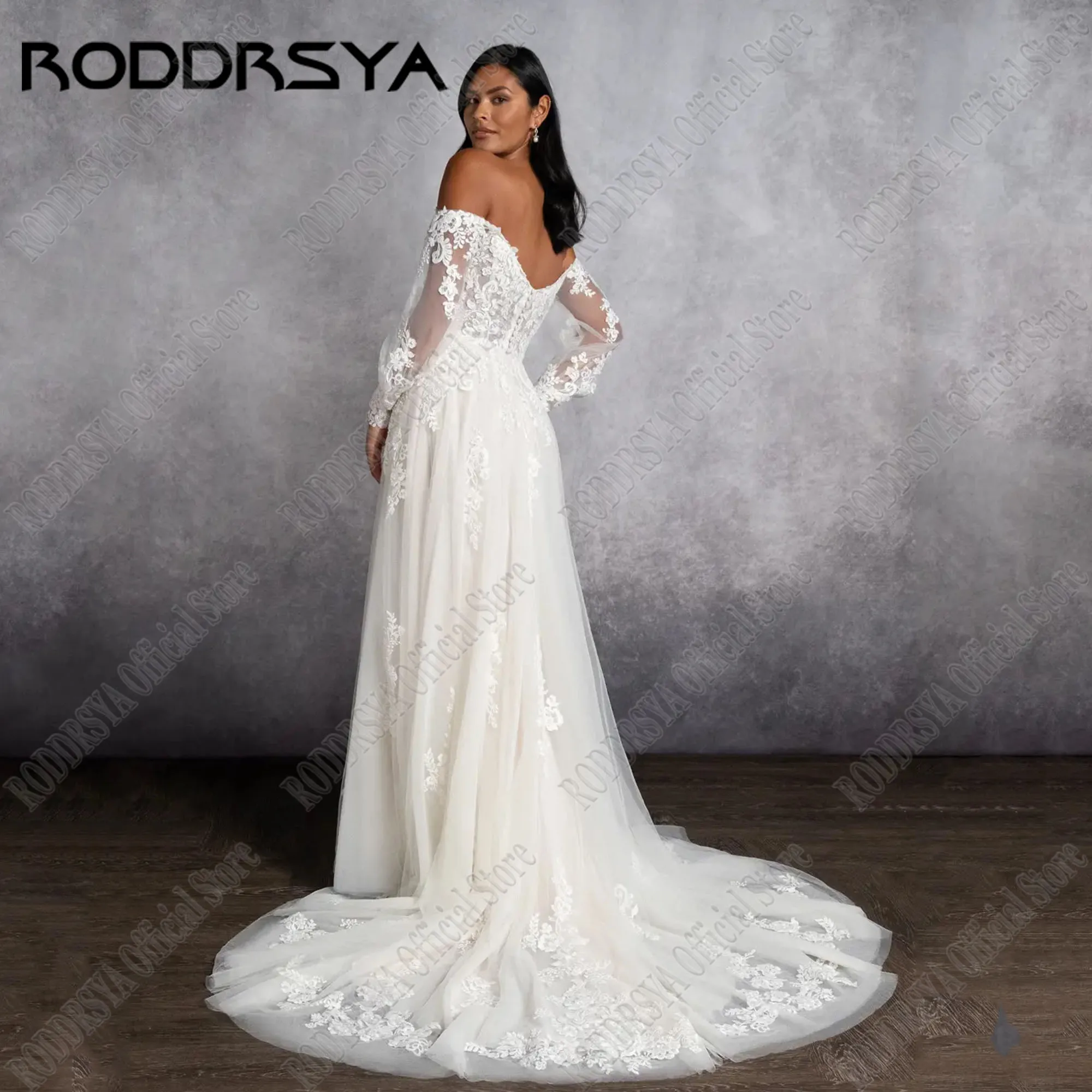 RODDRSYA หรูหราแขนยาว Applique ชุดแต่งงานสําหรับผู้หญิง 2025 Sweetheart ลูกไม้เจ้าสาวเจ้าสาว Vestidos Novias ที่กําหนดเอง