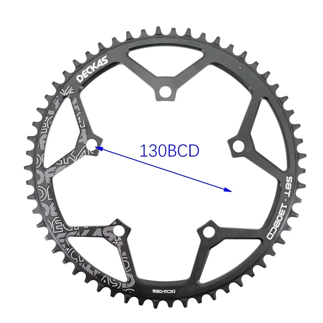 DECKAS Round 130BCD 46T/48T/50T/52T/54T/56T/58T Cycling Chainring MTB Road Bike Chainwheel Crankset Plate BCD 130mm tooth plate