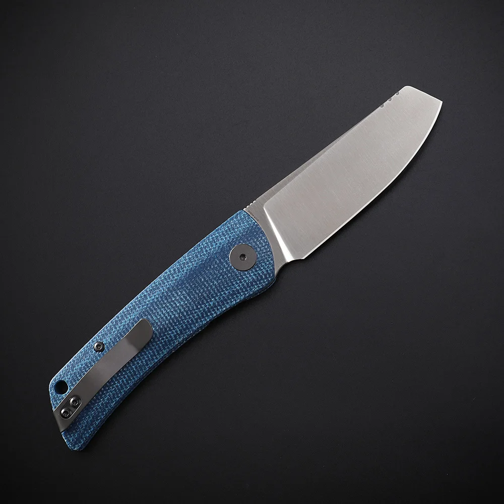 Petrified Fish Original PFE05 pocket Folding Knife EDC K110 Steel Blade Flax Handle Ceramic Bearing Survival Knife Hand Tool