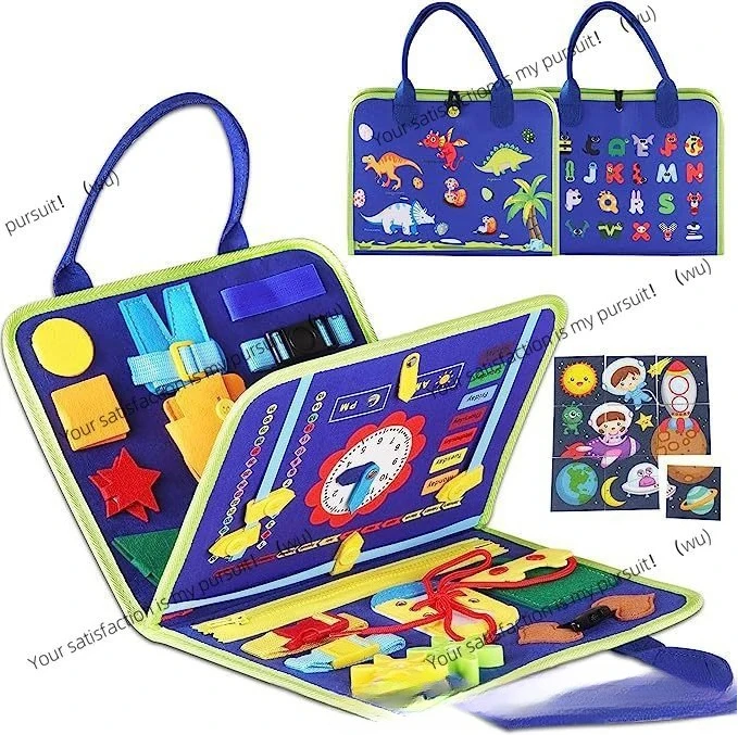 Toddler Felt Busy Board, Montessori Toddler, Felt Learning Board Dressing Board