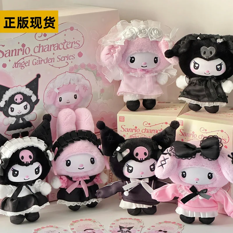 

Новая виниловая слепая коробка Toptoy Sanrio Family Angel Garden Series, аккуратная игра Kuromi Melody, подарок для девочек, подлинный кулон