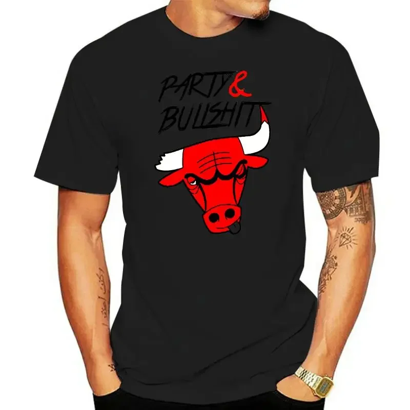 Bullshit Red Bulls Chicago Basketball SWAG Mens T-shirt Causal Shirts Party Graphic Oversized Men Clothing Harajuku Summer new