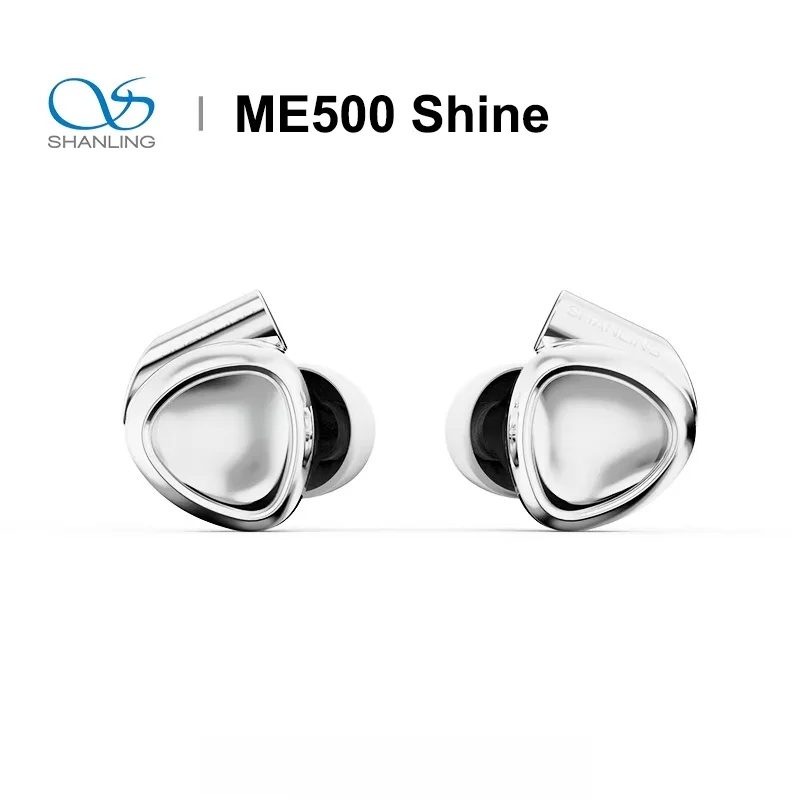 Наушники-вкладыши SHANLING ME500 SHINE HiFi Audio с тройным гибридным драйвером (1DD+2 Knowles BA), металлический корпус из латуни, со съемным кабелем MMCX