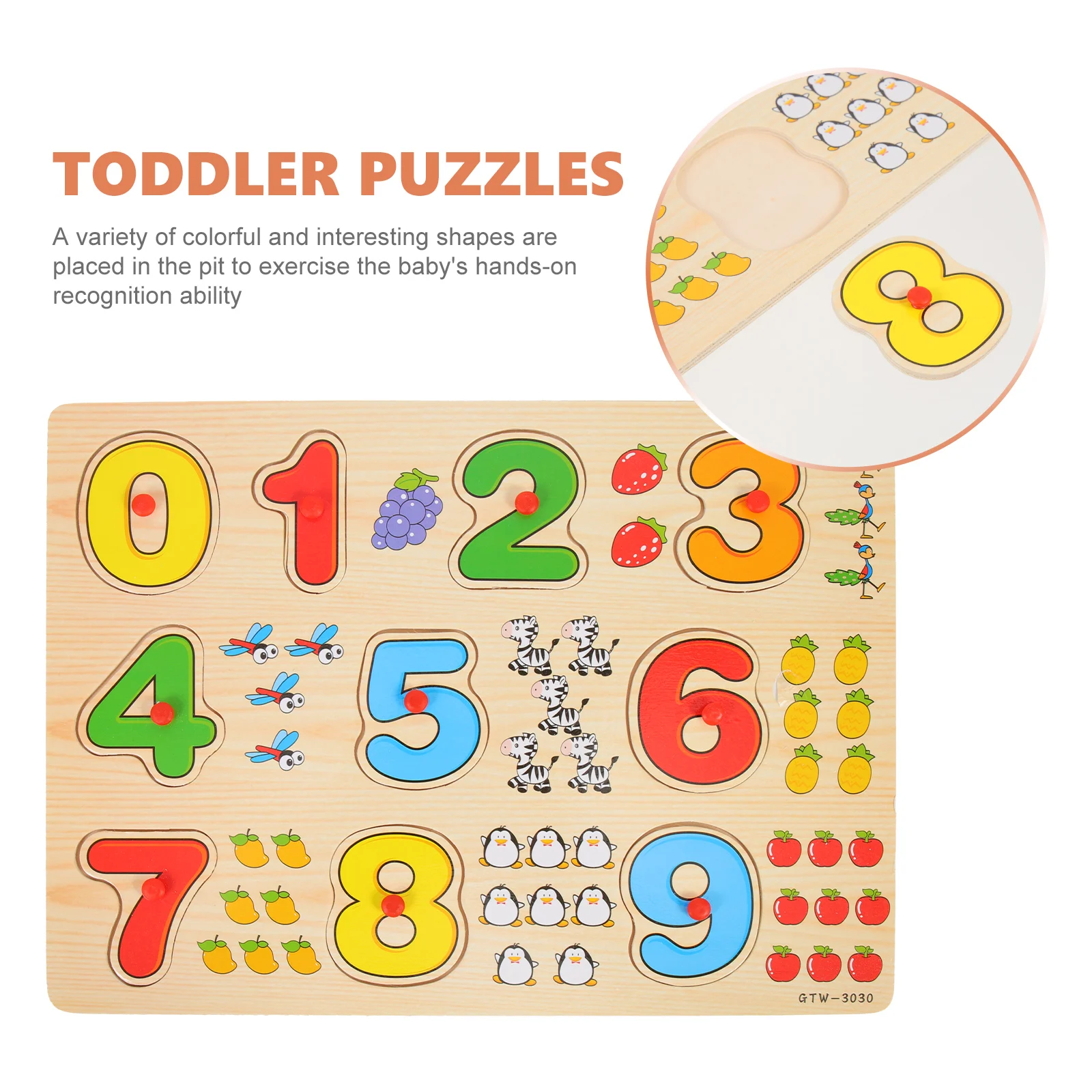 

2 Sets Alphanumeric Puzzle Toddler Toys Kids Puzzles Letter Wooden Numbers Baby