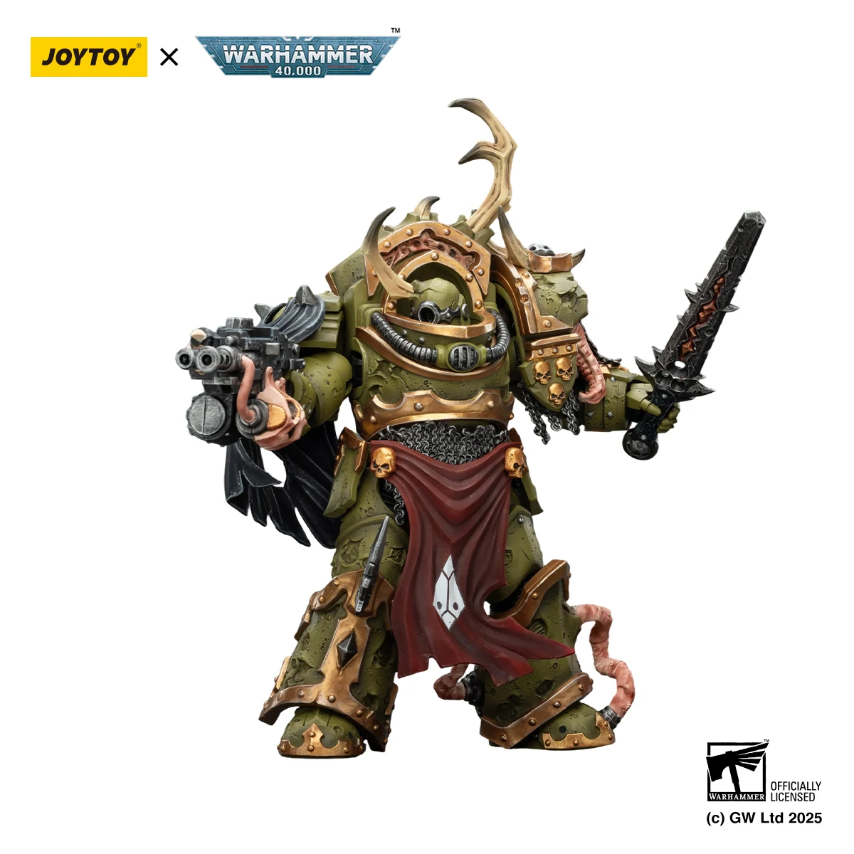 

【MT】Доставка в течение 24 часов JOYTOY Warhammer 40K Death Guard Blightlord Terminator 3 с комбинированным бластером и клинком Буботика, фигурка 1/18