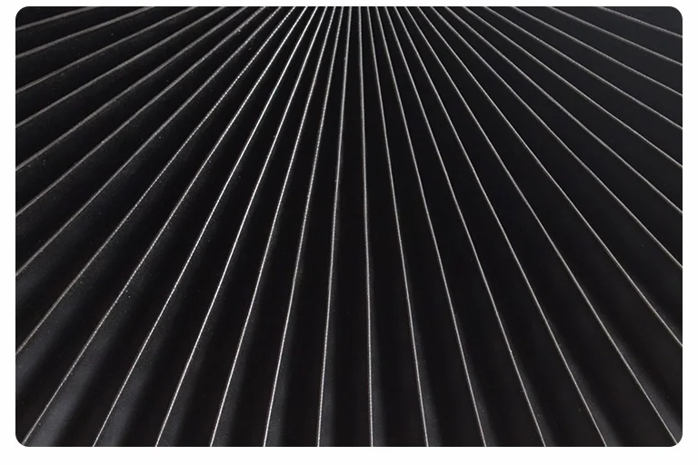 Straightprotection bellow, accordion bellow, width 200 mm x height 15 mm x Lmax 1500 mm