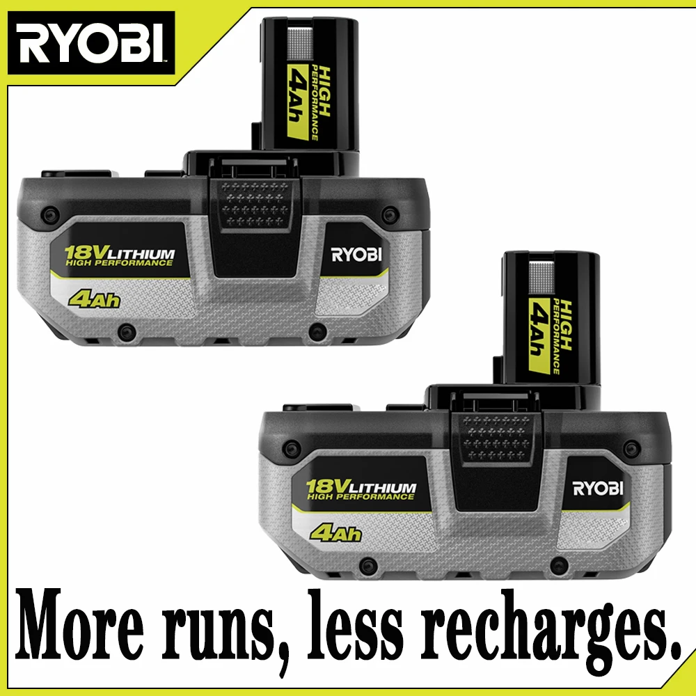 

Аккумулятор RYOBI ONE+ 18V 4.0Ah / 4000mAh с высокой емкостью – улучшенные элементы для увеличения времени работы на всех электроинструментах ONE+