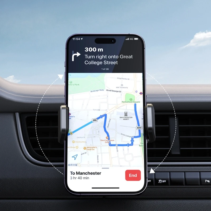Obrót i hak blokujący o 360 stopni Uchwyt samochodowy na telefon Vent Uchwyt na telefon do uchwytu samochodowego Samochodowy