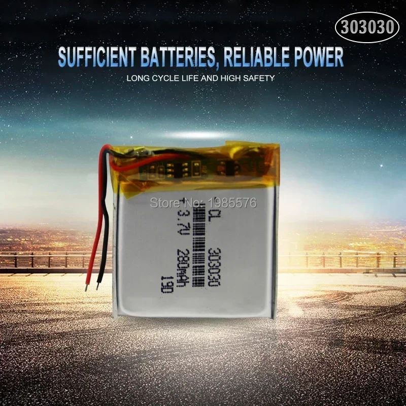 3.7v 210mAh 303030 Rechargeable Lipo Battery For GPS Camera Power Bank Tablet Electric Toys DVD Lithium Polymer Battery