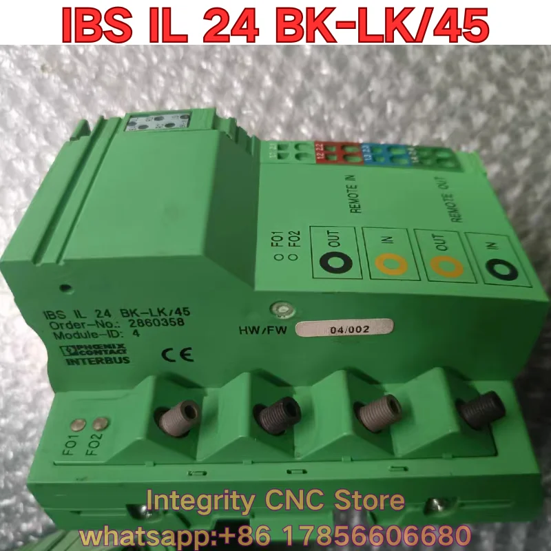 Second-hand IBS IL 24 BK-LK/45 PLC module 2860358 functional test is normal