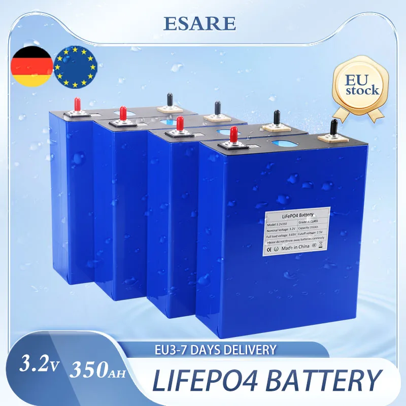 Grade A 8000 cycle 350Ah 320Ah 230Ah Lifepo4 Battery 3.2V Lithium iron phosphate  Cell For DIY 12V 24V Solar Camping EU Stock