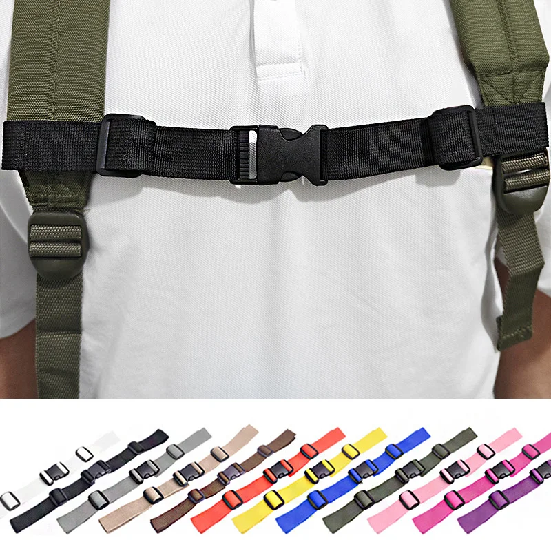 حقيبة الظهر حقيبة الصدر حزام تسخير حزام الكتف قابل للتعديل لحقيبة التخييم في الهواء الطلق أكياس التدريب الأشرطة الملحقات لحقيبة الظهر #1