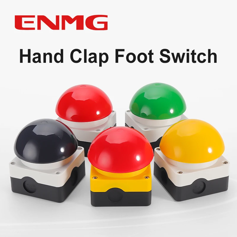 ENMG 1NO Foot/Hand Clapper Switch IP65 EFAK Mushroom Head Emergency Stop Push Button Switch Self-Locking Self-Resetting Anti-Sho