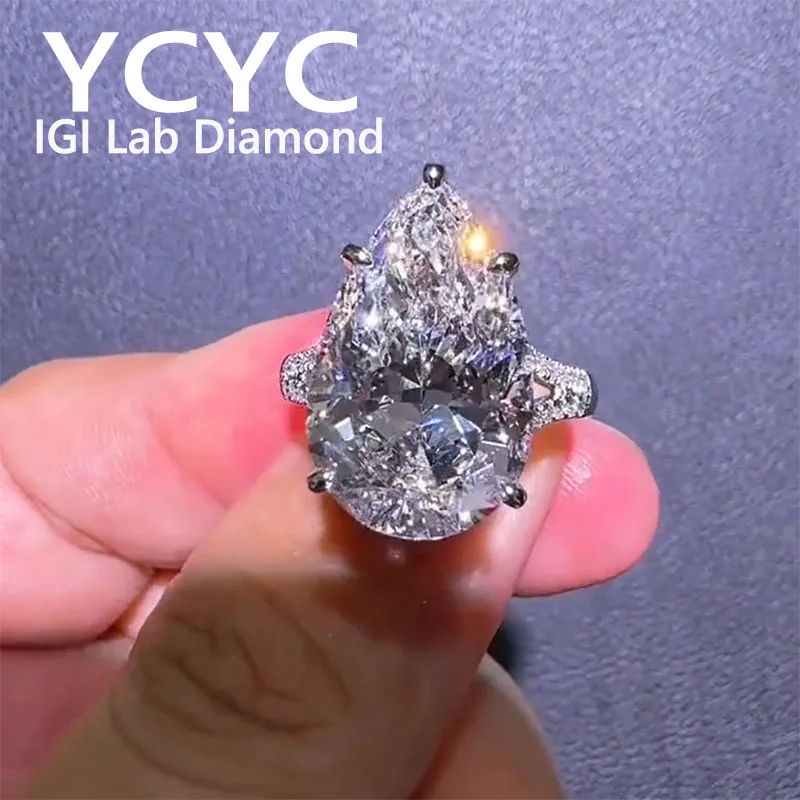 Real 9K 14K Gold Ring With IGI Lab Grown Diamond Ring  DEF  VS1  Wedding & Engagement Ring Party Gift ﻿