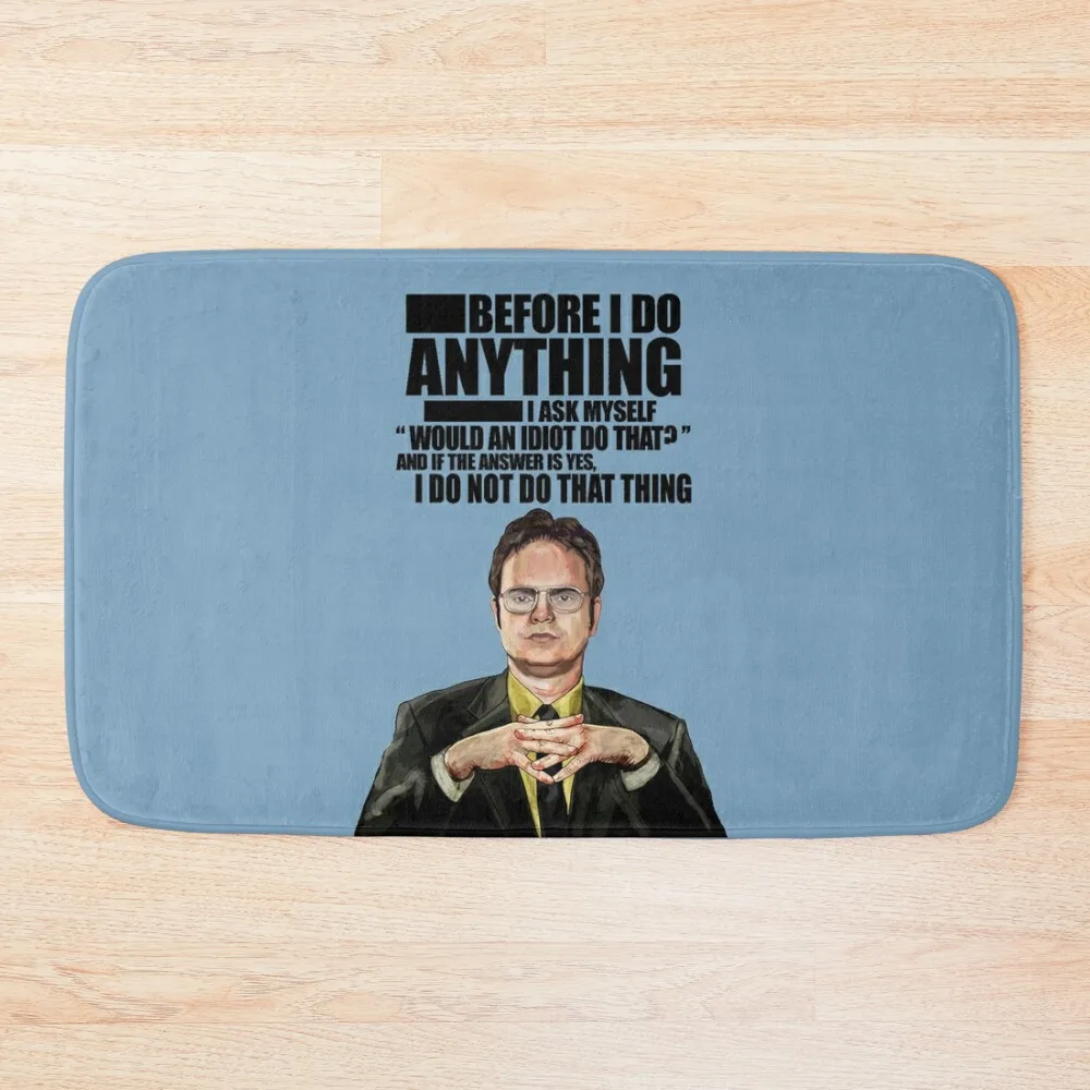 The Office - Dwight K. Schrute Bath Mat Washable Non-Slip Kitchen Rug Carpet For Bath Anti-Skid Anti-Slip Shower Mat