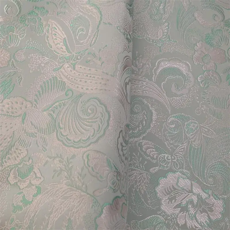 

162cm Width Light green butterfly yarn-dyed dress fabric spring and winter clothing fashion fabric