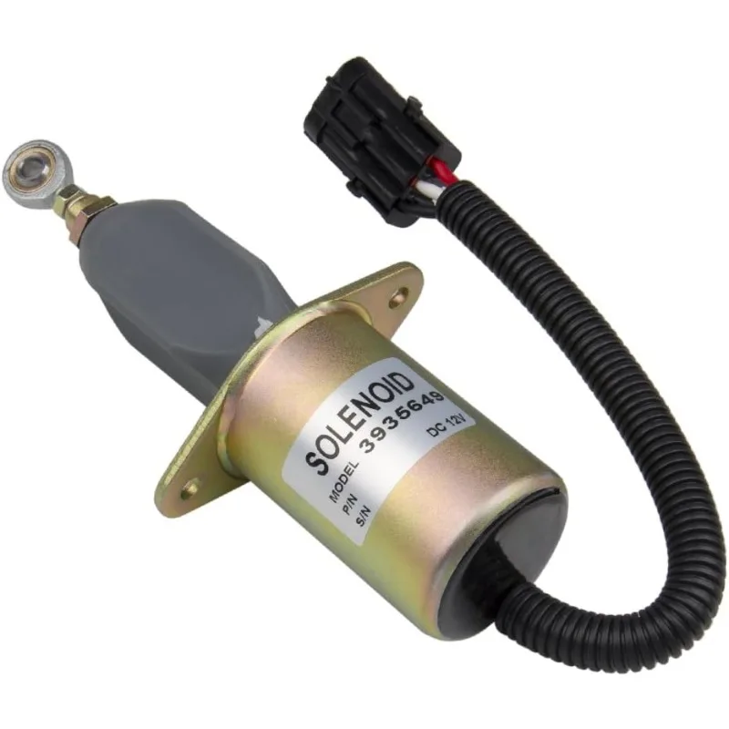 

3935649 For Cummins 6bt5.9 Fuel Shut Off Solenoid 5.9L 8.3L Shut Off Solenoid Engine 4B 6B 6C 3" Mounting Flange Excavator
