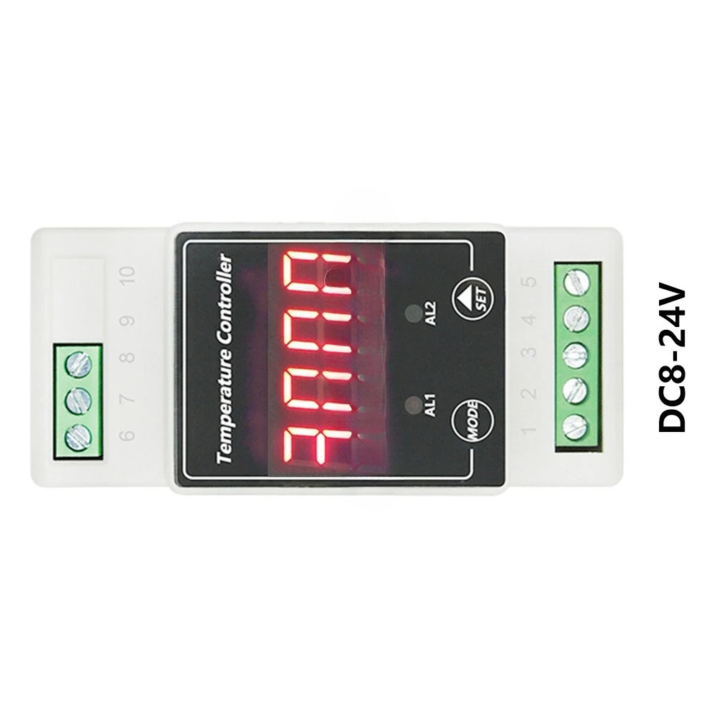 AC100-240V Din Rail Intelligent Digital Temperature Controller Thermostat 8-24V