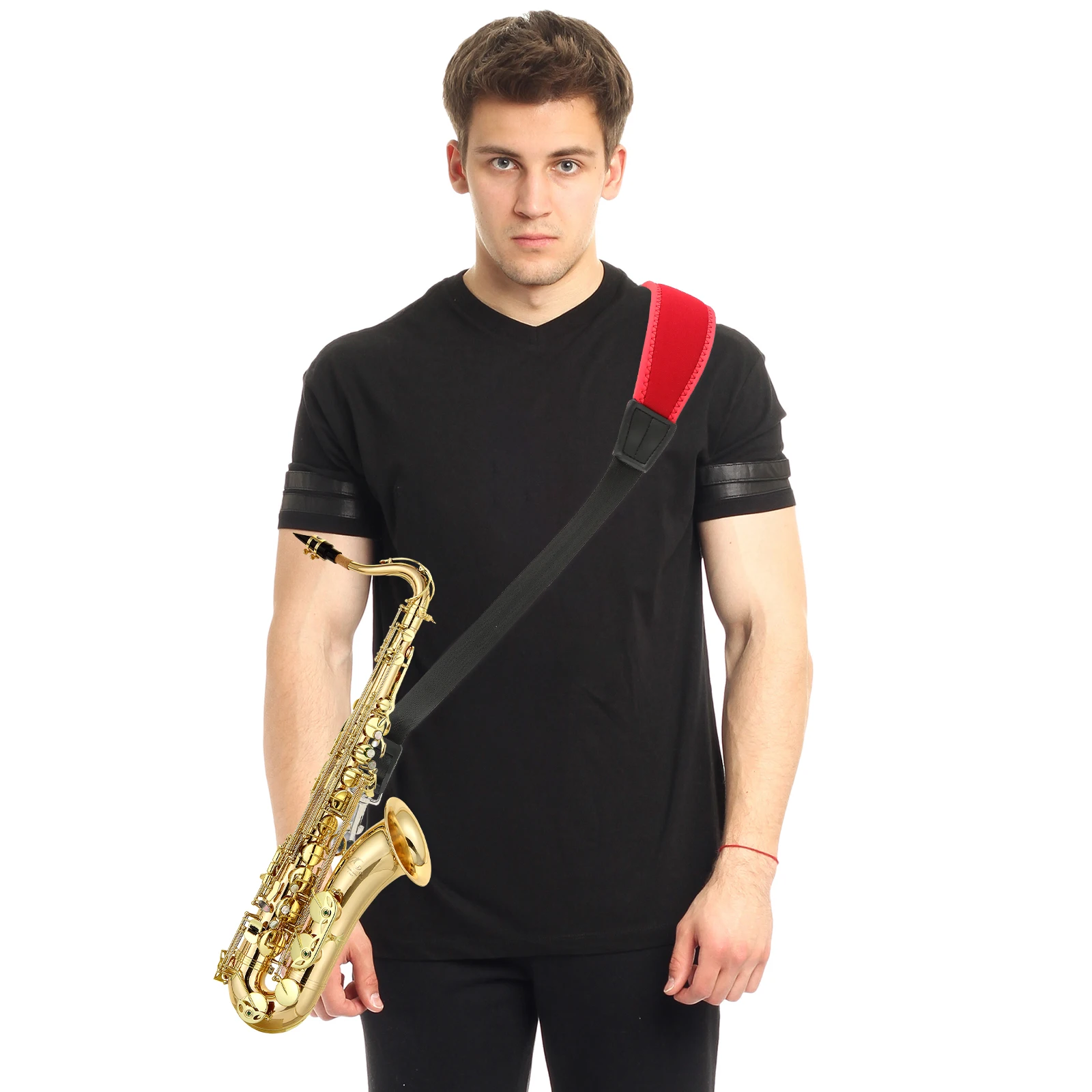 

Comfortable Saxophone Neck Strap Great For Alto Tenor Sax Instruments With Adjustable Length