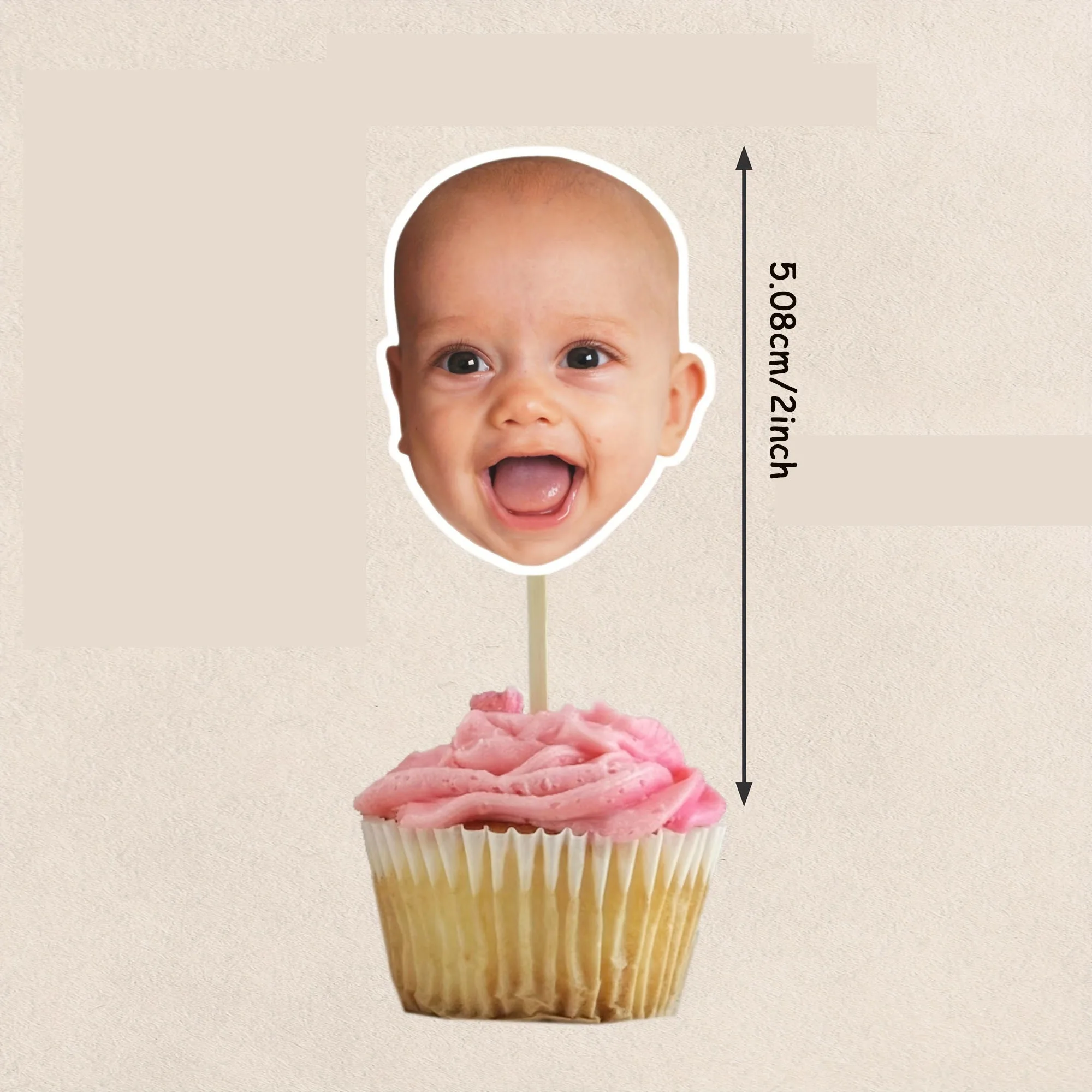 Custom Personalized Cake Toppers for Birthday Wedding Parties Donuts Cakes Muffins Decorations Party Supplies