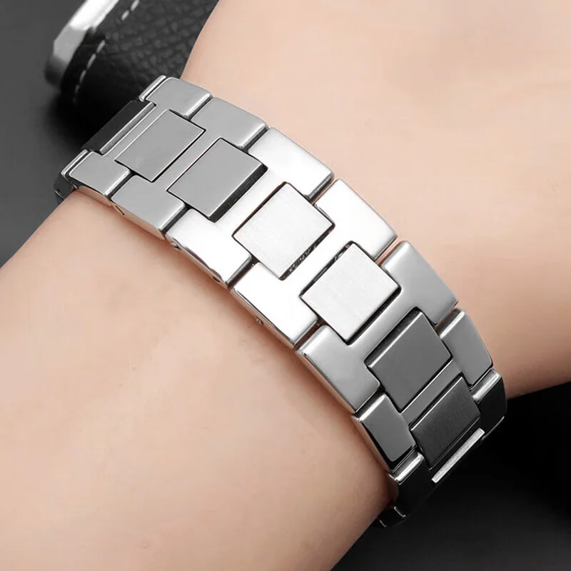 High quality stainless Steel bracelet for Car-tier TANK solo wristband  men and lady watchband 16mm 17.5mm 20mm 23mm silvery