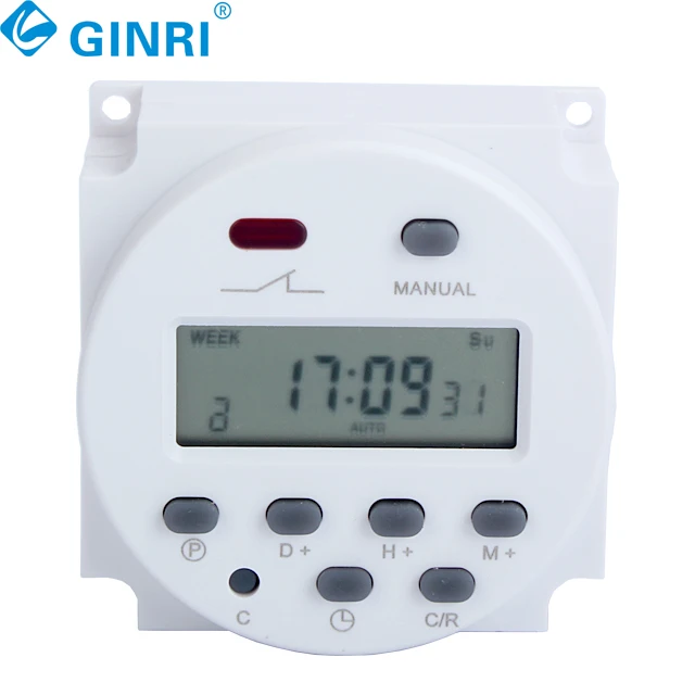 5 pièces CN101A 12V 24V 36V 48V 110V 220V alimentation numérique LCD hebdomadaire 7 jours Programmable minuterie relais 10A Mini horloge minuterie
