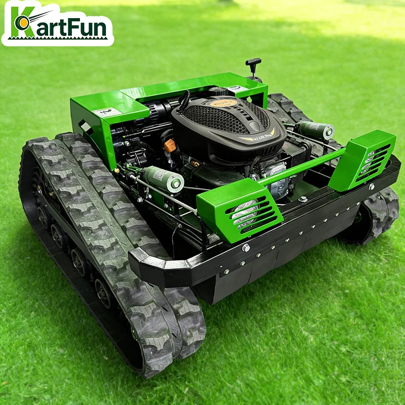 

High Torque Remote Control Lawn Mower 196cc 800mm Cutting Width Gas Power RC Mower for Long Time Working Low Fuel Consumption