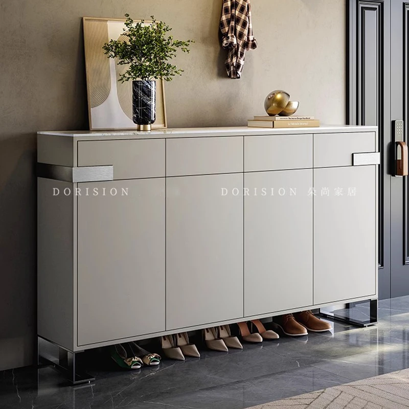 

Luxury Designer Shoe Cabinet Organizer Storage Living Room Mobile Display Box Shoe Shelf Slippers Gabinete Entrance Furniture