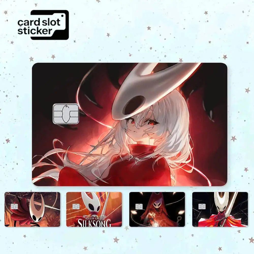 Game Hornet Silksong  Credit Card HD Stickers Game Card Decal Small Chip Waterproof Sticker Gift