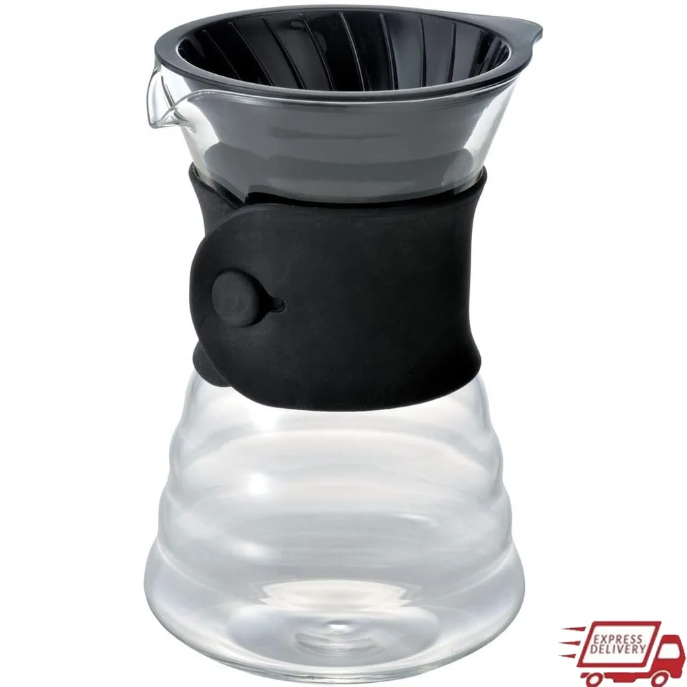 

Drip Coffee Decanter 700ml Removable Silicone Band Easy Clean Manual Percolator Designed in Japan Professional Brewing
