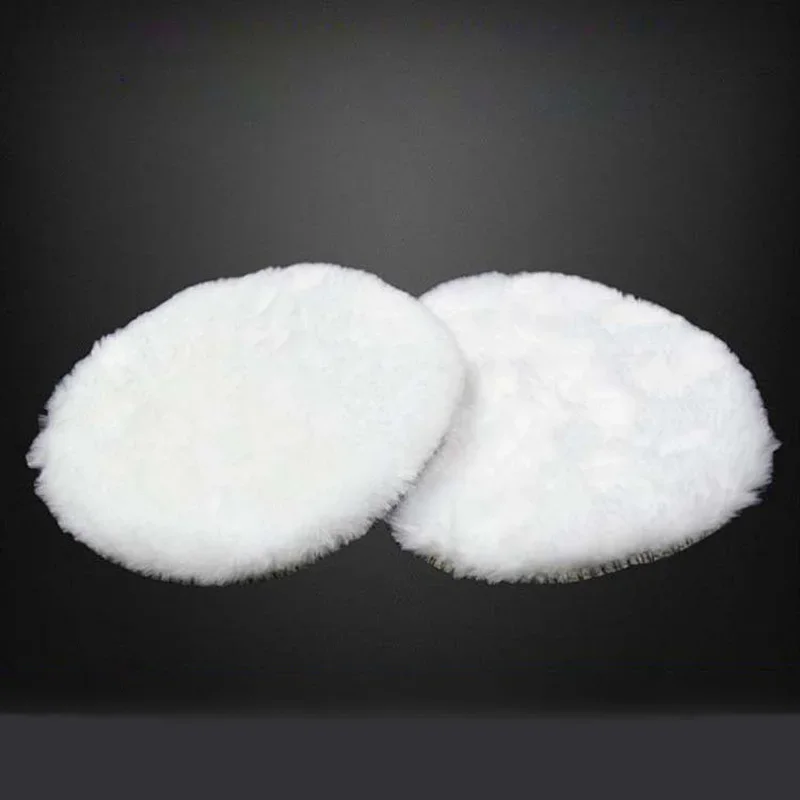 5 Sizes Wool Polishing Disc Car Body Waxing Polisher Imitated Wool Sponge Pad Auto Beauty Waxing Discs Pads Tools 3/4/5/6/7 Inch