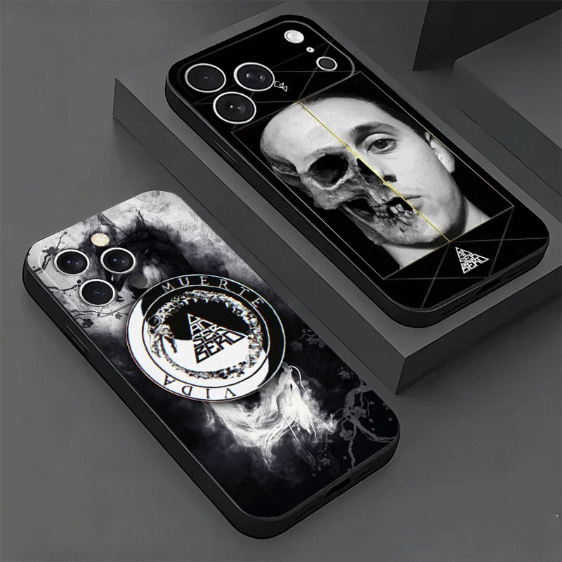 Funda Protectora Suave para iPhone 17 16 Pro Max 15 Residente C-Canserbero 16E 17E 14 Plus 13 Mini 12 XS 7 SE 8 Air, Color Negro