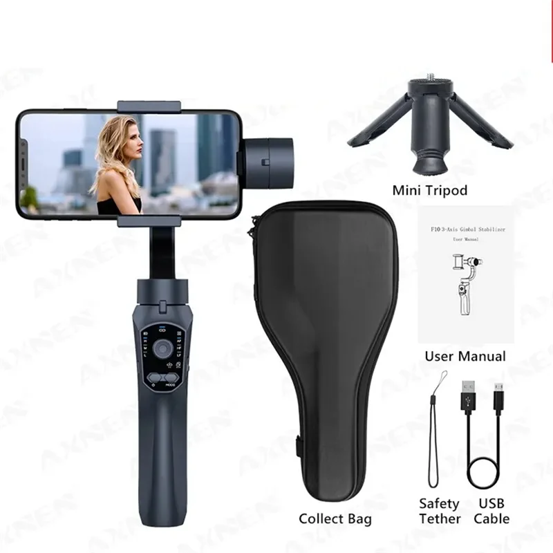 SCLS F10 3 軸ハンドヘルドジンバルスマートフォンスタビライザー携帯電話 Selfie スティック電話 Vlog 手ぶれ補正ビデオ録画耐久性