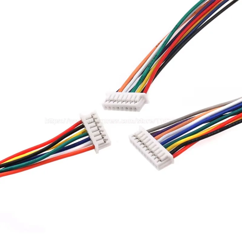 10PCS JST 1.25mm Wire Cable Connector 200MM 20CM Pitch 1.27mm 2/3/4/5/6/7/8/10Pin Male/Male Plug Electronic Wire Double End