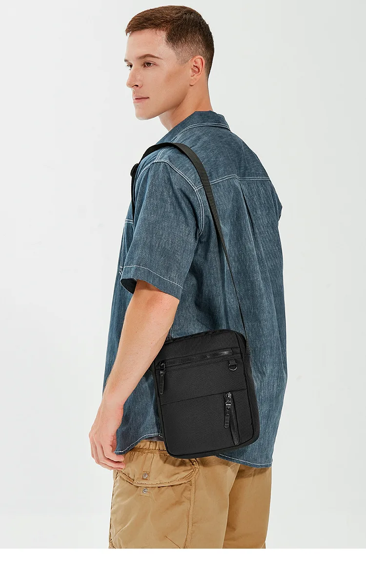 Sacos de ombro cruz moda crossbody sacos para o homem 2024 novo pequeno oxford pano esportes mensageiro saco do telefone celular masculino bolsa