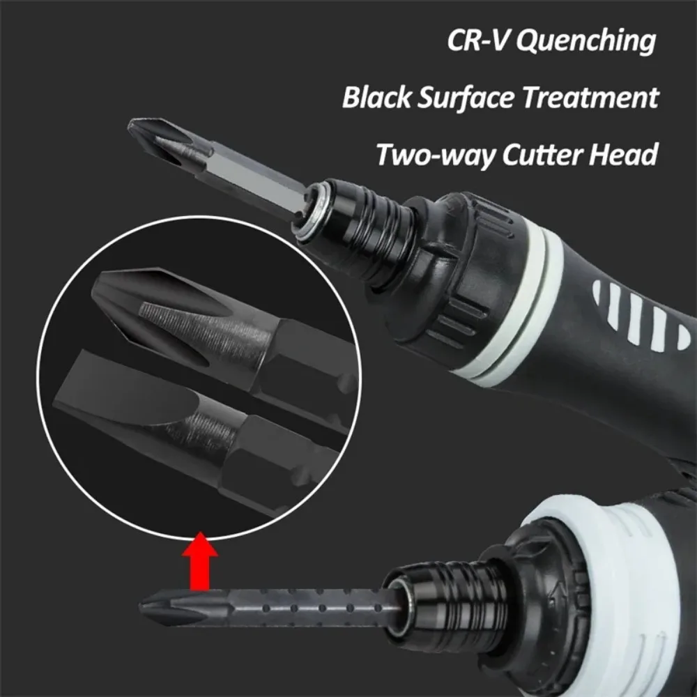 Dual-purpose Ratchet Screwdriver Head Telescopic Magnetic Phillips Screwdrivers 2in1 Labor-Saving Cross Slotted Screwdriver Set