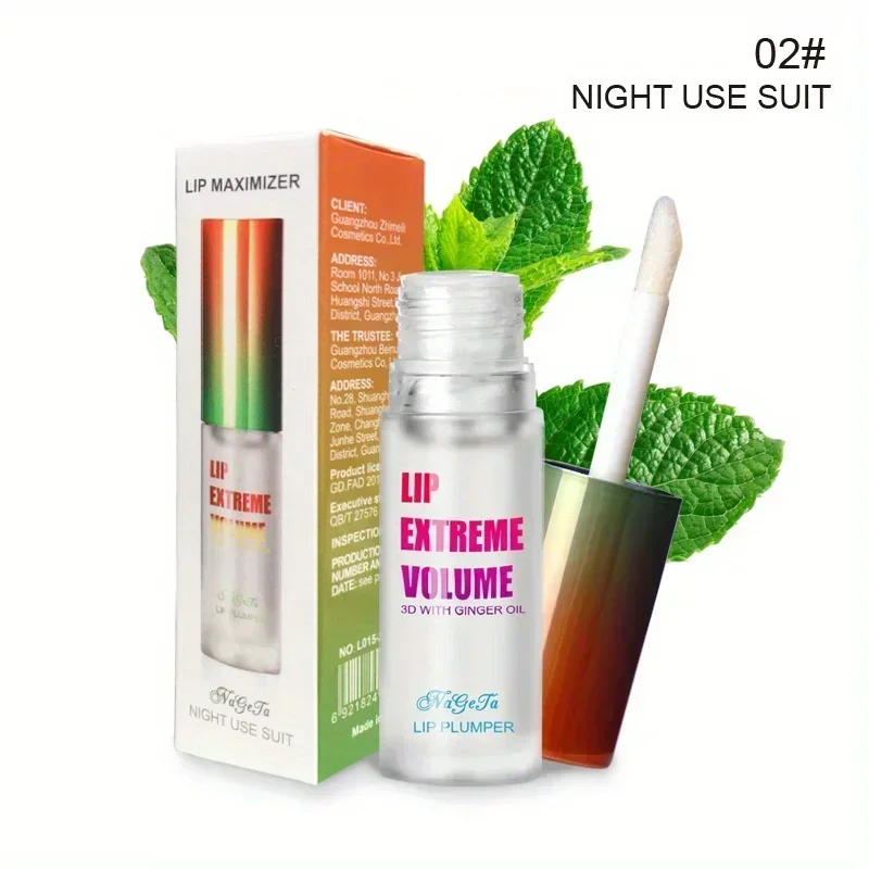 Lip Plumper Fuller Healthy Enhancer Ginger And Mint Plant Lip Gloss Oil idratante Beauty Lips labbra Sexy