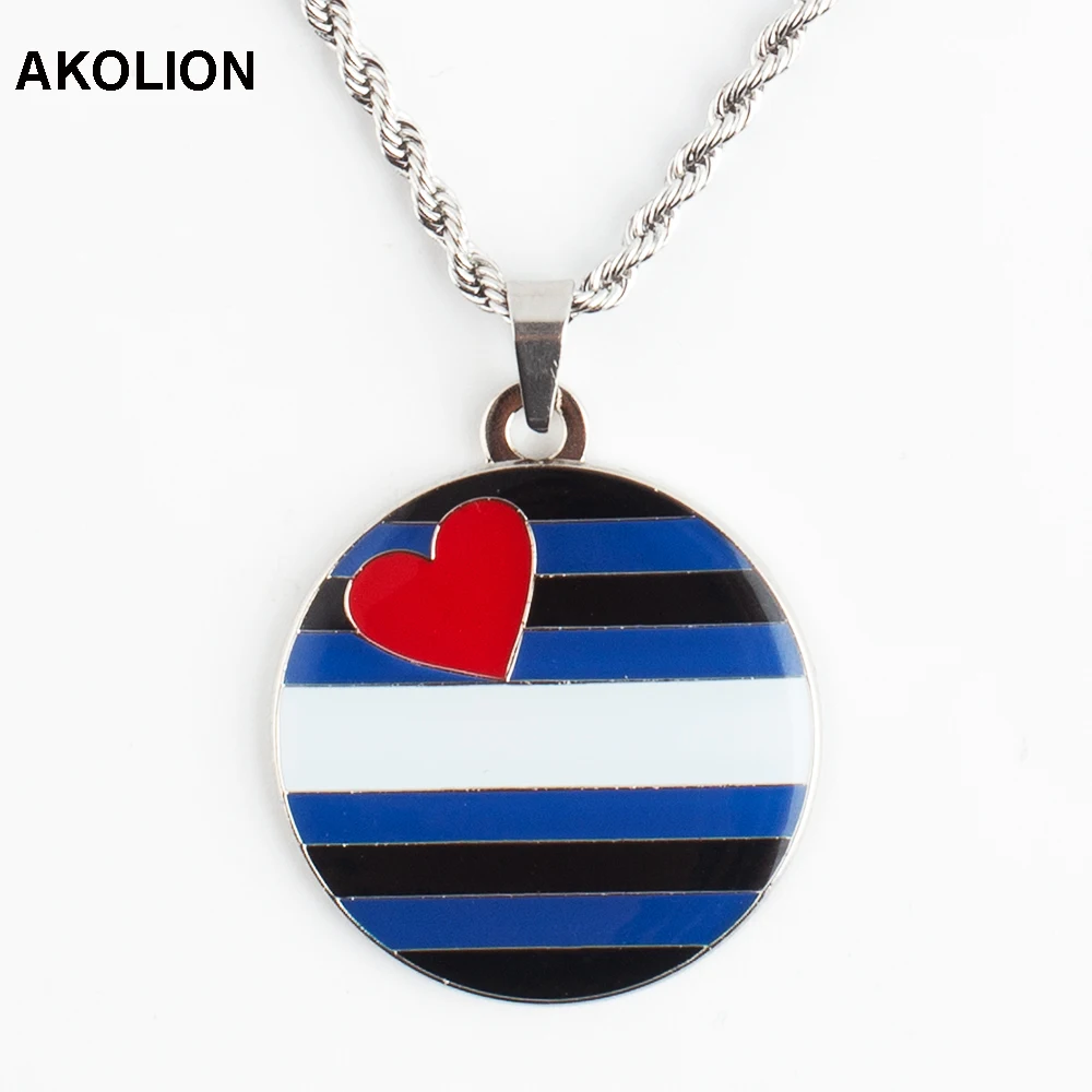 Transgender Rainbow Pansexual pride Genderqueer pride Asexual Pendant Necklace Rainbow Heart Necklace
