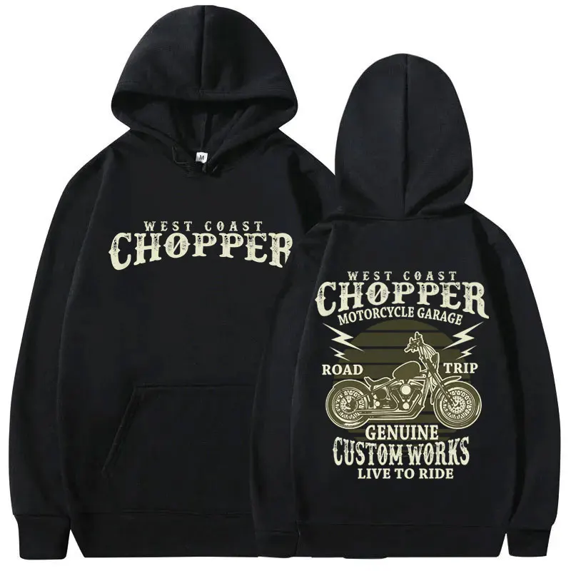 

West Coast Choppers Graphic Hoodie Men Women Hip Hop Vintage Sweatshirt Male Gothic Rock Hoodies Mens 90s Oversized Streetwear