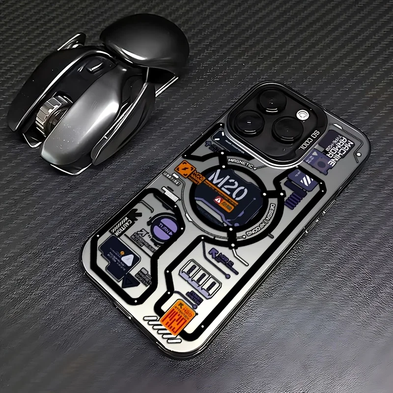 الإبداعية الدائرة اللوحة الأم نمط جراب هاتف آيفون 16 15 14 13 12 11 برو ماكس ماكس 8 7 زائد المضادة للسقوط متجمد الغطاء الخلفي #6