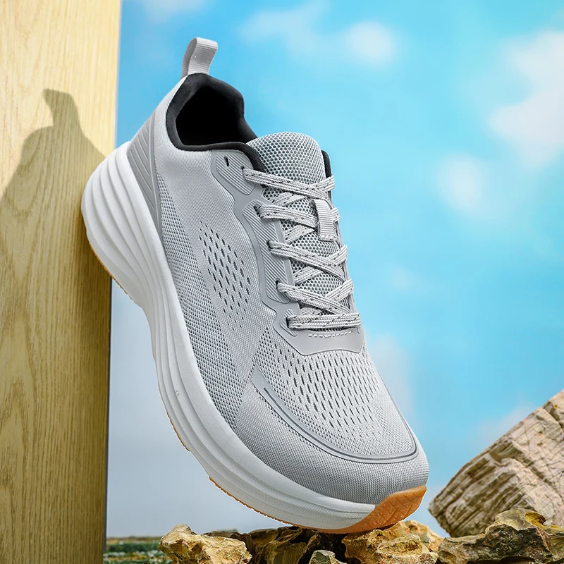 

Men Professional Running Shoes Casual Mesh Breathable Lace-up Sneakers Male Outdoor Lightweight Jogging Sports Shoes 39-48