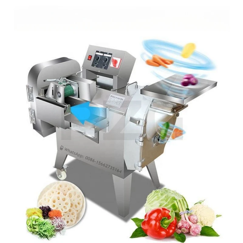 Multifunctional 500-800kg/H Fruit Vegetable Slicer Cutter Shredding Machine For Parsley Cucumber Vegetable Cutting Machine