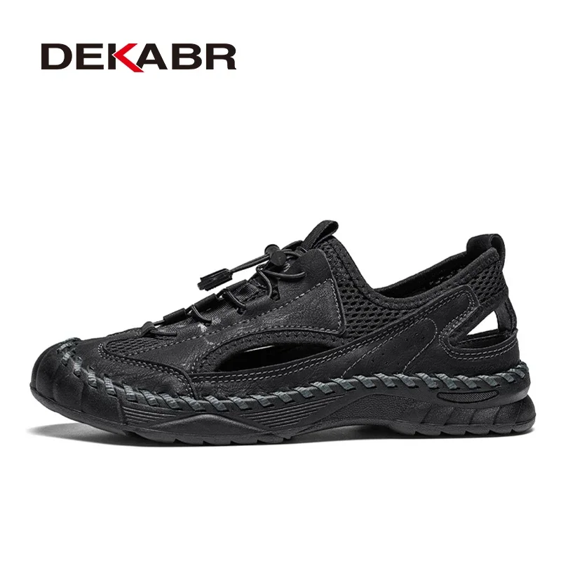 DEKABR Hand Stitched Handmade Casual Mesh Men's Shoes Comfortable And Breathable Mesh Shoes